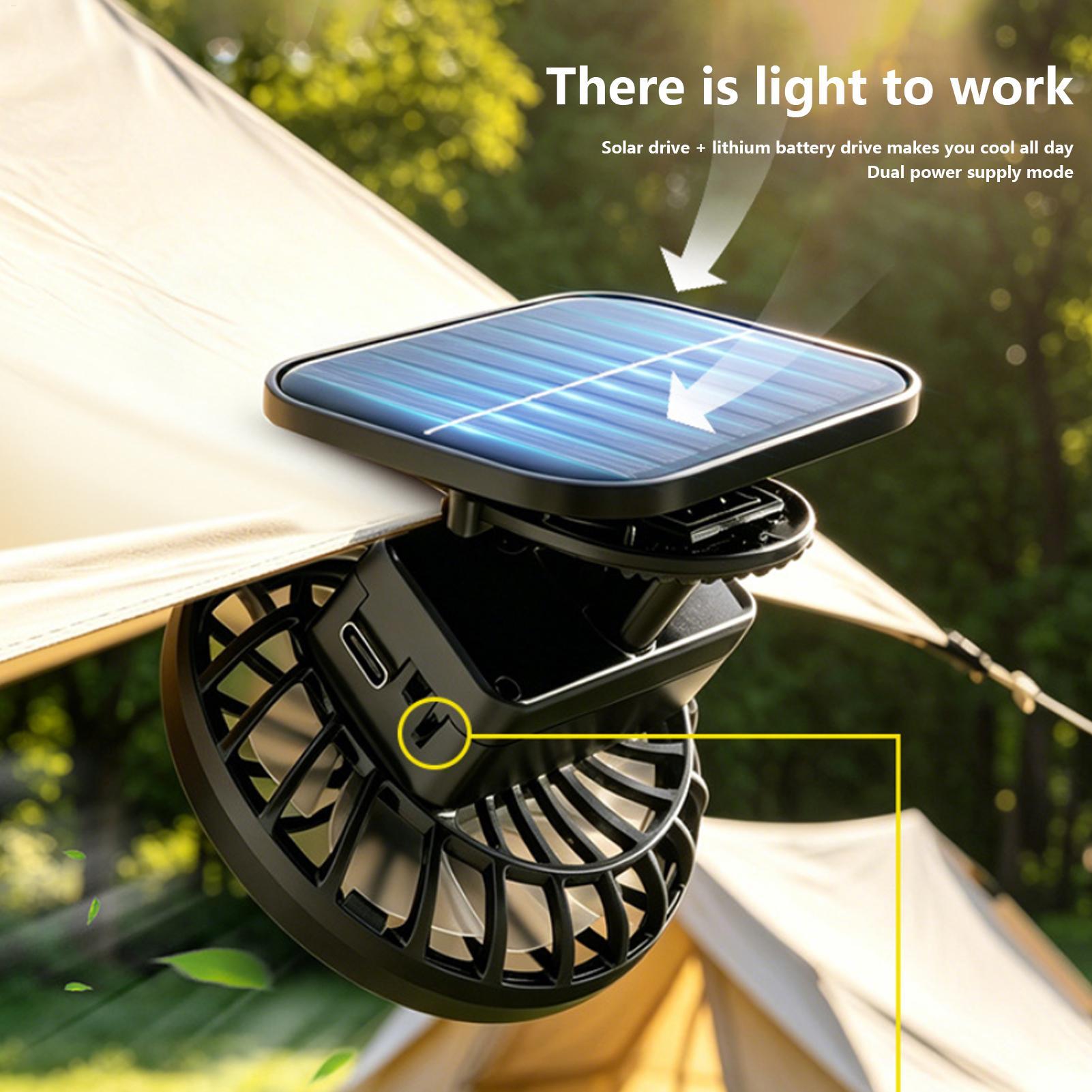 Renewable Energy Fan - مروحة شمسية قابلة للتركيب على القبعة،
