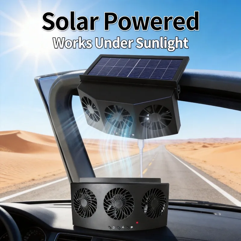 Renewable Energy Fan - مروحة عادم السيارة الشمسية القابلة لإعادة