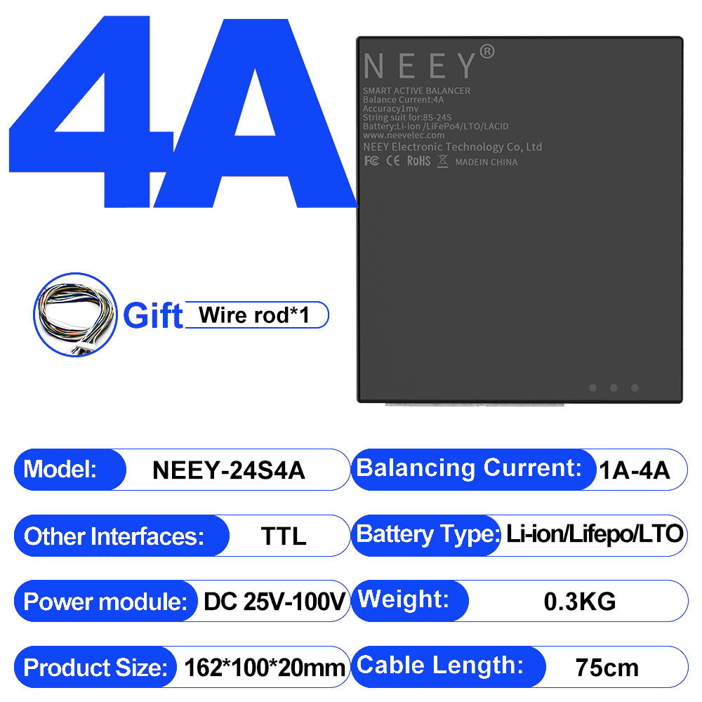 موازن نشط ذكي NEEY 4A لبطاريات - مراجعة Battery Equalizer Balancer وسعره