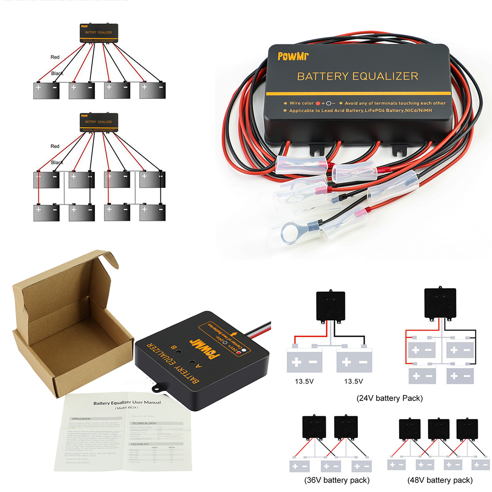 موازن بطاريات PowMr USA 24V 48 - مراجعة Battery Equalizer Balancer وسعره