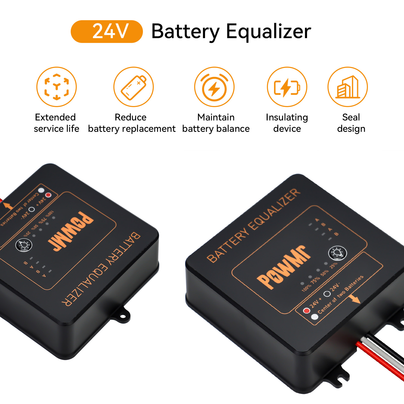 موازن بطارية PowMr BE24 24 فول - مراجعة Battery Equalizer Balancer وسعره