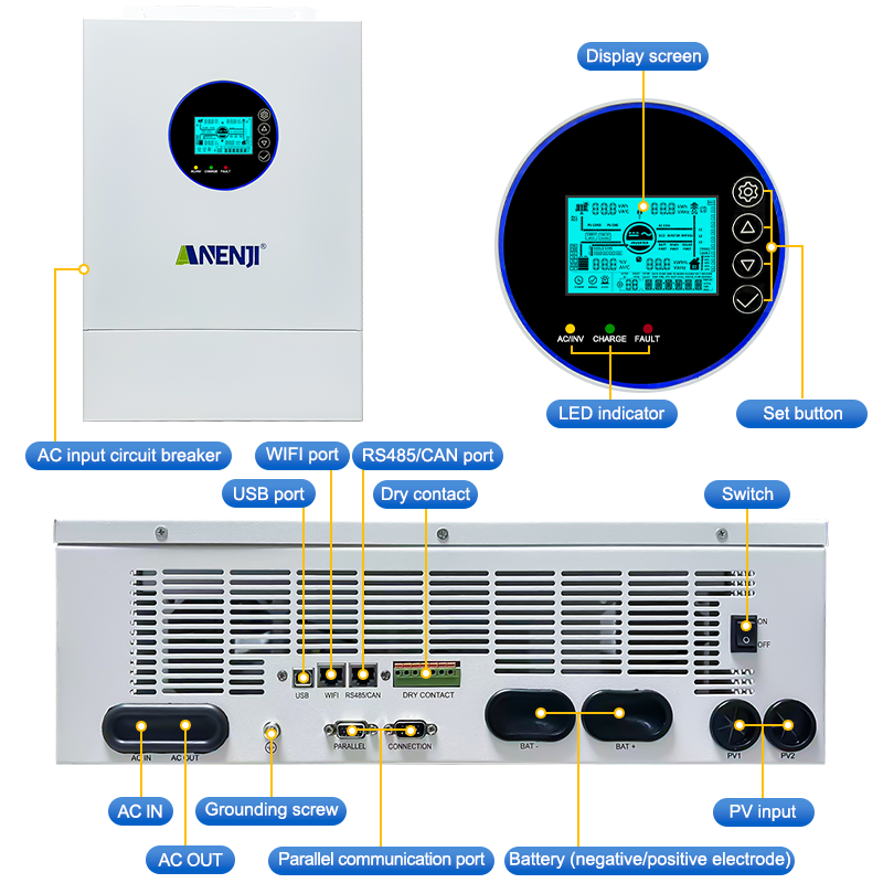 أنينجي 12 كيلو واط 120 فولت/24 - مراجعة Mppt Charge Controller وسعره