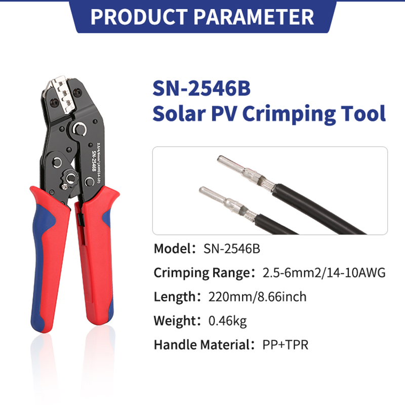 SN-2546B موصلات الطاقة الشمسية - مراجعة Mc4 Crimping Tool وسعره